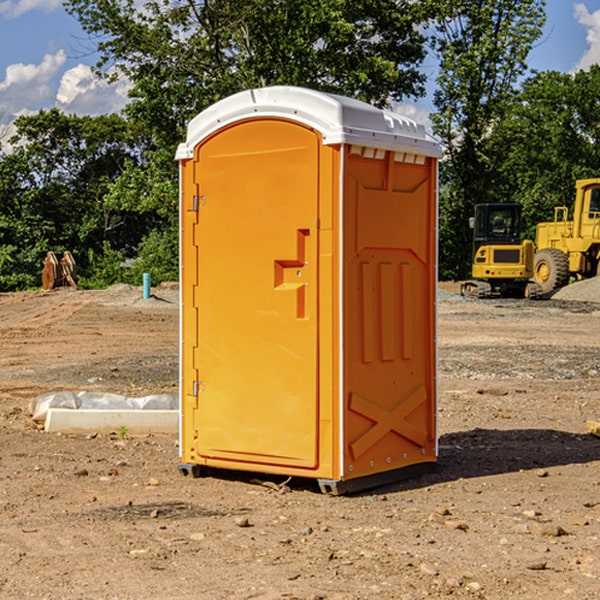 can i customize the exterior of the porta potties with my event logo or branding in Almo